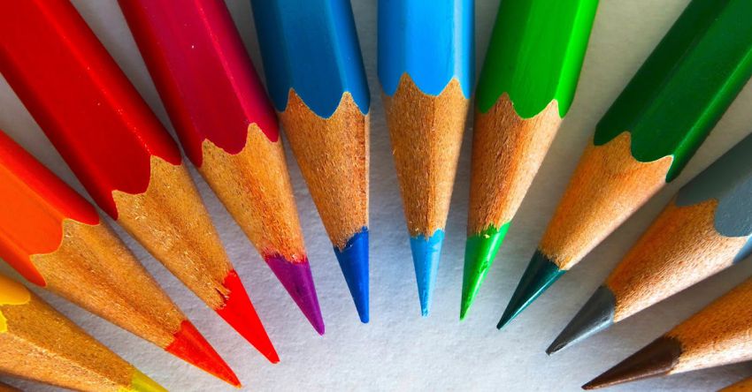 Tips - Green Red Yellow Colored Pencil